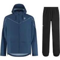 Rogelli Commuter Essential Dames en Heren Regenpak - Zwart/Blauw