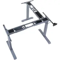 Stema Elektrisch tafel- of bureauonderstel PRATO 04-3T/90, 3 motoren, elektrische hoogteverstelling, verstelbare lengte, 3-delige poten, grijs