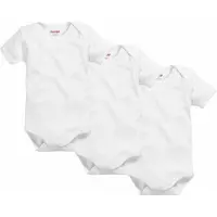 Schnizler romper korte mouw wit 3 stuks