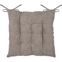 Lovely Casa Textile stoelkussen Dandy - beige - 38 x 38 x 5 cm - touwtjes sluiting - zitkussens - binnen/buiten