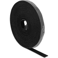 DeLOCK Klittenband - 10 meter - Zwart -