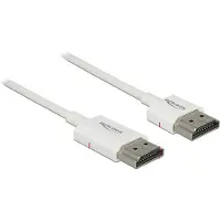 DeLOCK Dunne Premium Actieve HDMI kabel - versie 2.0 (4K 60Hz) / wit - 3 meter