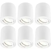 LEDVION - 6X LED Opbouwspot - Dimbaar - 5W - 2700K - Wit