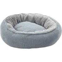 Flamingo Hondenmand met rits Colette rond 46 cm blauw