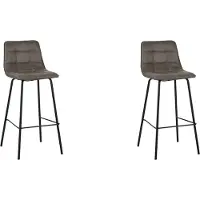 Label51 - Barstoel Bistro - Taupe - 51x44x115cm - Set van 2