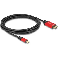 DeLOCK USB Type-C to HDMI Cable (DP Alt Mode) 8K 60 Hz with HDR function 3 m red