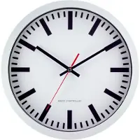 Eurotime Tijdsein gestuurde Stationsklok, wit