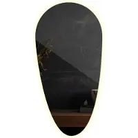 Coloray Organische LED Spiegel - Designerspiegel Organische Vorm LED - 35 cm x 70 cm - Grote Decoratieve LED Spiegel - Boho Onregelmatige LED Spiegel - Warm Licht - Asymmetrische LED Spiegel