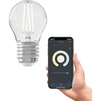 Calex Smart LED-lamp, E27, P45, warm wit licht, WiFi, bedienbaar via app, dimbaar