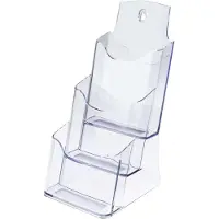 Sigel folderhouder acryl DIN lang met 3 vakken