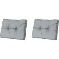 Madison florance rugkussen basic grey ca. 43x60 cm set van 2