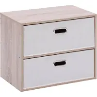 5five Simply Smart 5Five Kleine Commode/Nachtkastje met 2 lades - 50x30x40cm - Beige