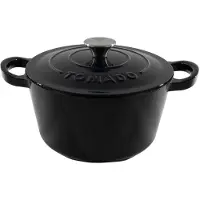 Sans marque Tomado - Braadpan - Gietijzer - Zwart - 24 cm