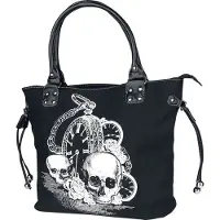 Banned - Gothic Handtas - Back In Black - voor Vrouwen - zwart - Maat Standard