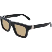 Ferragamo Zonnebril - - SF2071S - Acetaat - Zwart/Goud - Vierkant 54/20/145