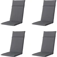Madison tuinstoelkussen hoge rug panama grey ca. 120x50 cm set van 4
