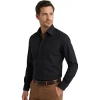 Casa Moda Zwart overhemd Comfort Fit