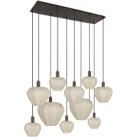 Light & Living Hanglamp 10L 138x49x180 cm HUXI hout prnt d bruin+linnen nt