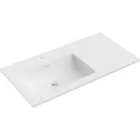 Mexen Otis ingebouwde wastafel links 91 x 46,5 cm, wit mat - 25189001L