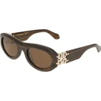 Ferragamo Zonnebril - - SF2082SE - Acetaat-hernieuwd - Ovaal - Tijgeroog 54-23-140