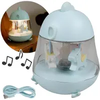 Sarcia.eu Mary's Blauwe muziekdoos met LED-nachtlampje, lamp voor kinderkamer, USB warm RGB-licht