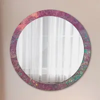 Coloray Bedrukte Spiegel - Festival van kleuren Bedrukte Spiegel - 90 cm - Paars Bedrukte Spiegel - Bedrukte Spiegel - Spiegel Met Bedrukte Lijst - Spiegel Met Decoratie
