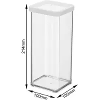 Rotho Loft Bewaardoos vierkant 1,5L wit wit Kunststof Vershouddoos