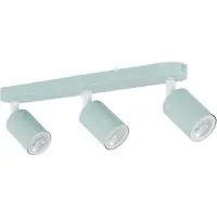 TK Lighting Plafondspot Livia, mintgroen, 52 cm, 3-lamps, metaal, GU10 dimbaar, groen, Kinderkamer, metaal, halogeen spot