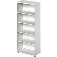 Schäfer Shop open kast TETRIS WOOD, 5 OH, hoogte incl. glijders, B 800 mm, lichtgrijs