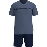 Tom Tailor Pyjama kort nachtblauw / saffier / wit
