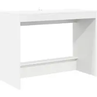 vidaXL Bed Bureau Wit Bewerkt hout 100 x 45 x 75 cm
