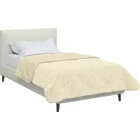 vidaXL Volledig Jaar Dekbed Gekwilt Crème 140 x 220 cm