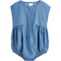 Next Rompertje/body blauw denim