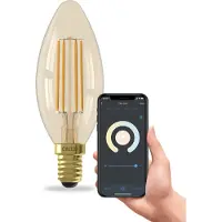 Calex Smart Filament LED Lamp - E14 - Warm Wit Licht - Goud - Slimme Verlichting - 4.9W