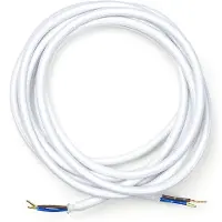 Bailey Textielsnoer wit 2x0.75mm², 3 meter