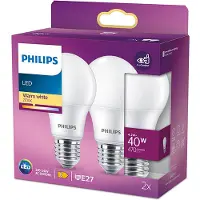 Philips LED lamp E27 | Peer A60 | Mat | 2700K | 4.2W (40W) | 2 stuks