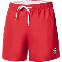 Ladeheid LA-LA40-198-SWS Heren Zwembroek - Zwemshorts - met zijzakken en achterzak - sneldrogend - met binnenslip van mesh - Koordsluiting - Polyester - Rood - XL