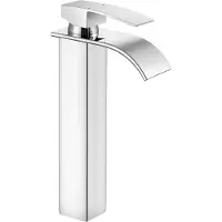 CECIPA MAX Wastafelkraan - Badkamerkraan Chroom - Uitloophoogte 245 mm - RVS - Waterbesparend - Watervalkraan Badkamerkraan