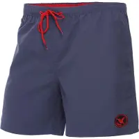 Ladeheid LA-LA40-128-SWS Heren Zwembroek - Zwemshorts - met zijzakken en achterzak - sneldrogend - met binnenslip van mesh - Koordsluiting - Polyester - Donkere jeans - 3XL