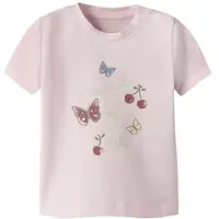Name it BABY T-shirt roze Meisjes Stretchkatoen Ronde hals Printopdruk - maat 50
