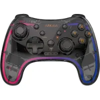 ARKAIA Geschikt voor Nintendo Switch Controller - Draadloos Nintendo Controller - Draadloos en Oplaadbaar - Motion Sensors & Trilfunctie - Transparant - RGB