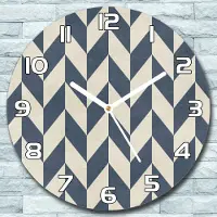 Coloray Wandklok - Geometrische pijlen Glazen Klok - 30fi cm - Marine Wandklok - Wandklok Ronde - Wandklok Klassiek - Wandklokken Woonkamer - Stille Wandklok