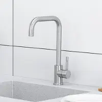 CECIPA MAX Keuken kraan - 360° Draaibare Keukenkraan - Keukenmengkraan - Hogedruk Gootsteenmengkraan - ééngreeps Gootsteenmengkraan - Zilver