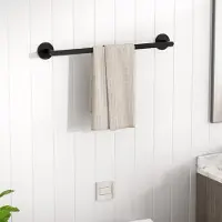 CECIPA MAX 24" - Handdoekrek Zwart- Roestvrijstalen Badkamer - 60cm Handdoekstang - voor Badhanddoekrek - Zelfklevend - Zonder Boren