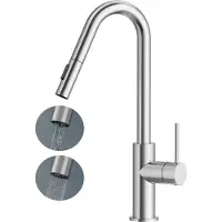 CECIPA MAX Keukenkraan met uittrekbare uitloop - Zilver Kraan - RVS Keukenkraan - Mengkraan Keuken - Kraan Keuken