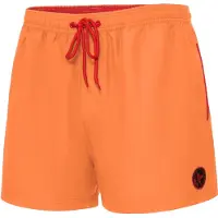 Ladeheid LA-LA40-199-SWS Heren Zwembroek - Zwemshorts - met zijzakken en achterzak - sneldrogend - met binnenslip van mesh - Koordsluiting - Polyester - Oranje - XL