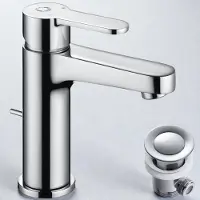 CECIPA MAX Wastafelkraan - Wastafelmengkraan - Chroom Badkamerkraan - Inclusief Pop-Up Waste - Wastafel Kraan - Waterbesparend - badkamer kraan - Chroom