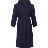 Ladeheid Heren Badjas met Capuchon - 100% Katoen - Wasmachine bestendig - Badstof - Donkerblauw - S - LA-LA40-192-DG