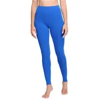Ladeheid LA-LA40-133-LE Dames Leggings - Sport - Vrijetijdsbroek - Lang - Katoen - Sporbroek - Yogabroek - Kobalt - M