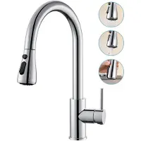 CECIPA MAX Keukenkraan met Uittrekbare Uitloop - Chroom Keukenkraan - Mengkraan Keuken - Keuken Kraan Met 3 straalsoorten - RVS